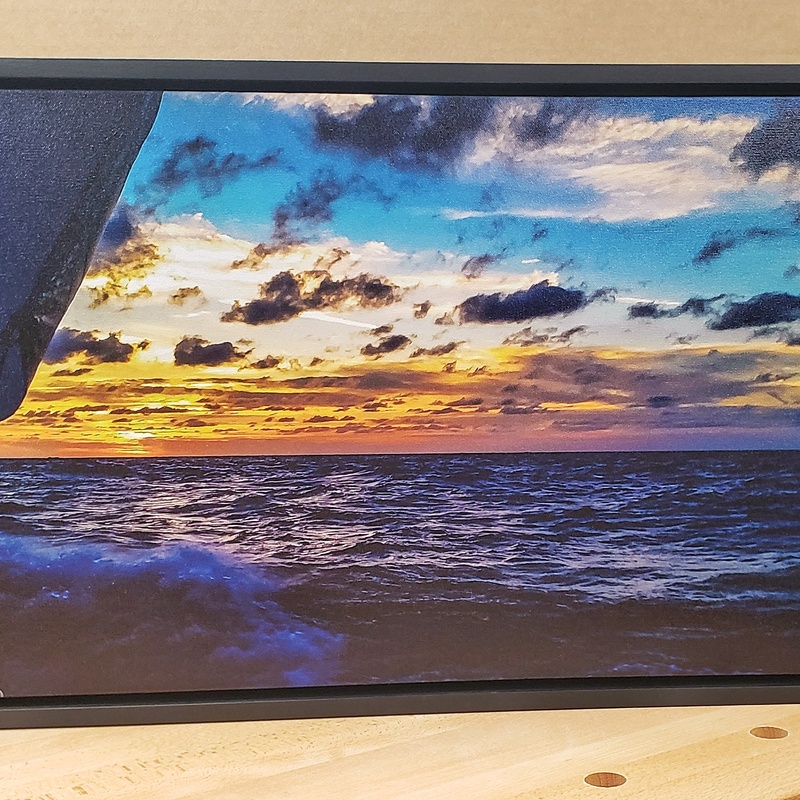 2016/2023 - Original photograph printed on canvas with custom poplar wood float frame. 