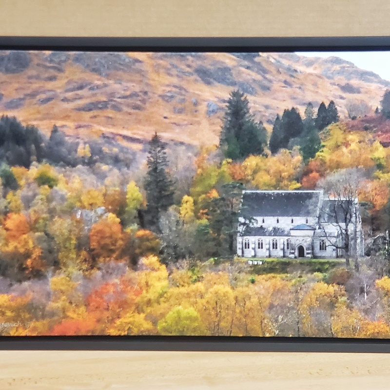 2017/2023 - Original photograph taken in Scotland, printed on canvas, with custom poplar wood float frame. 